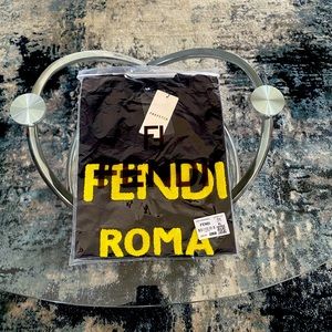 Authentic mens Fendi tee shirt. Made in Italy, cut from soft terry cotton.